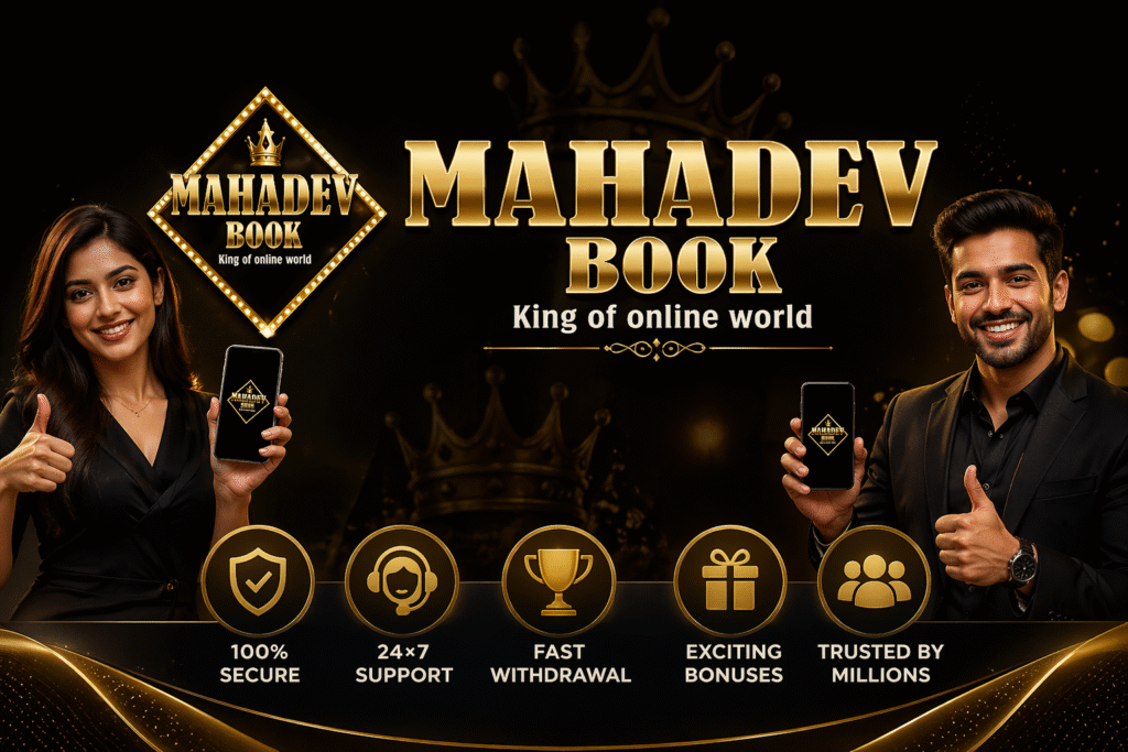 Mahadev Book APK download guide logo with Android app installation concept