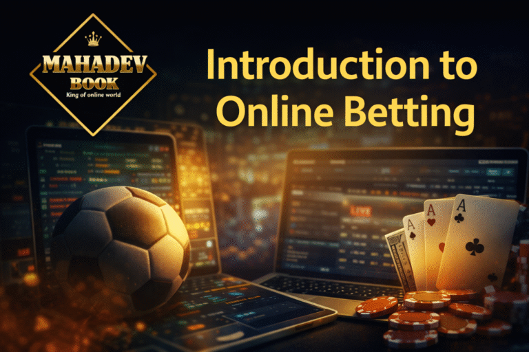 Online Betting Introduction with Mahadev Book Logo - Guide to Safe Betting